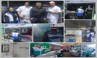 نظارت‌های بهداشتی شبکه بهداشت و درمان فردیس در مراسم تشییع پیکر رهبر شهید