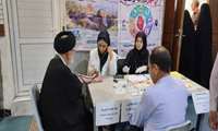 میزهای خدمت سلامت در محل مصلای شهر جدید مهستان و نمازجمعه هشتگرد