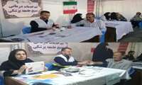 حضور بسیج جامعه پزشکی مرکز آموزشی درمانی کمالی در موکب بدرقه زائران اربعین حسینی